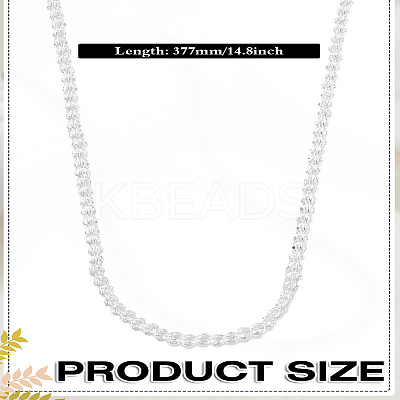 1Pc Faceted Rondelle Glass Beaded Necklaces for Women NJEW-LP0007-05C-1