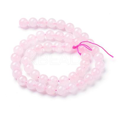 Natural Rose Quartz Beads Strands G-T055-10mm-13-1