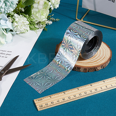 Holographic Laser Shining Bopp PET Plastic Scrapbook Decorative Adhesive Tapes AJEW-WH20010-47C-03-1