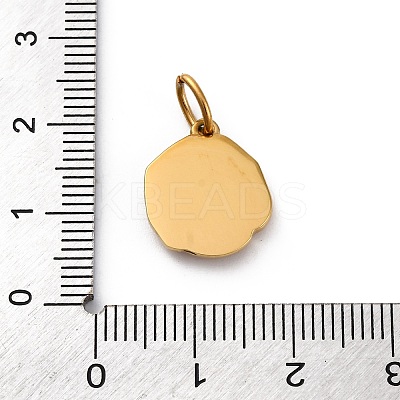 304 Stainless Steel Enamel Pendants STAS-M110-05G-1