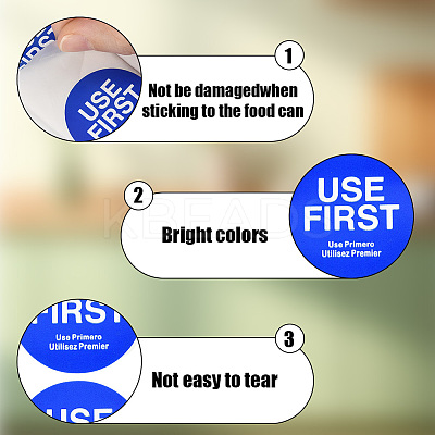500Pcs Paper Adhesive Label Stickers STIC-WH20010-25E-1