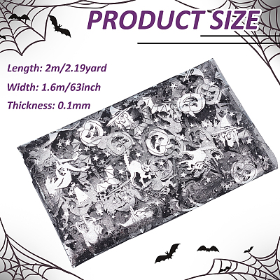 Halloween Polyester Mesh Fabric AJEW-WH0314-852E-1