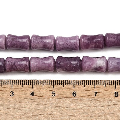 Natural Lepidolite/Purple Mica Stone Beads Strands G-F792-B01-1