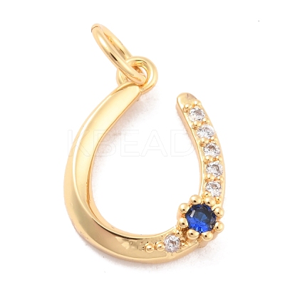 Eco-Friendly Brass Micro Pave Cubic Zirconia Pendants KK-K268-21G-1