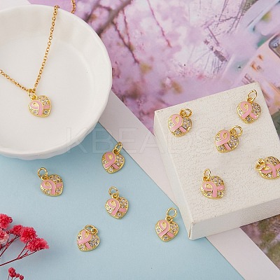 20Pcs Brass Micro Pave Clear Cubic Zirconia Charms KK-SZ0004-72-1