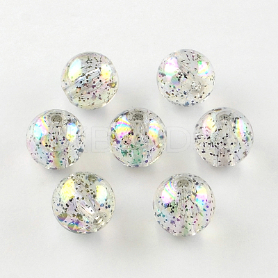 Round AB Color Transparent Acrylic Beads TACR-D005-10mm-06-1