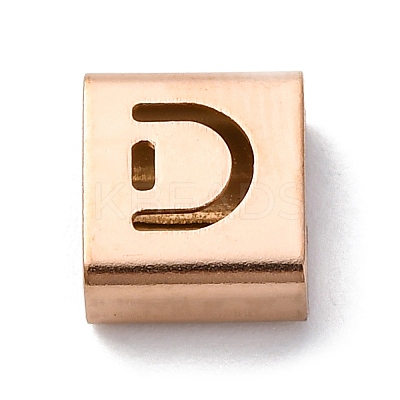 Ion Plating(IP) 304 Stainless Steel Square Slide Charms STAS-L132-01D-RG-1