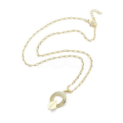 Brass Micro Pave Clear Cubic Zirconia Pendant Necklaces LS-NJEW-B101-03G-03-1