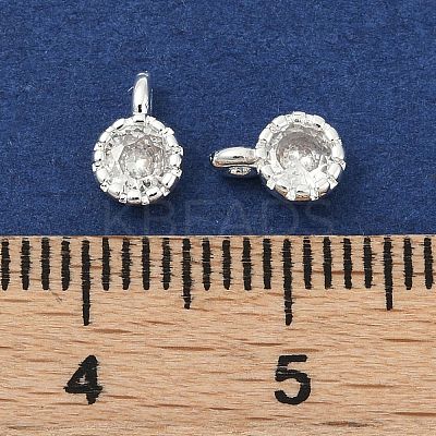 Brass Pave Cubic Zirconia Pendants KK-H204-03S-01-1