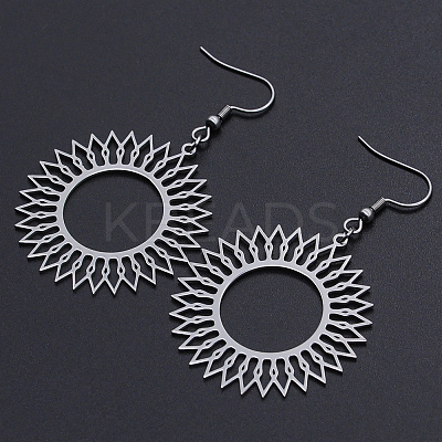 Tarnish Resistant 201 Stainless Steel Dangle Earrings LS-STAS-S105-JN623-1-1
