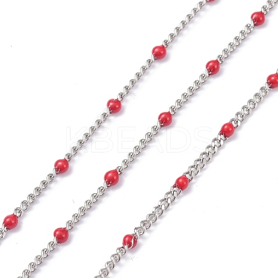 304 Stainless Steel Enamel Curb Chains CHS-P013-01P-04-1