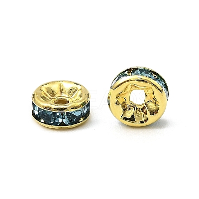 Brass Rhinestone Spacer Beads RB-A014-Z6mm-03G-1