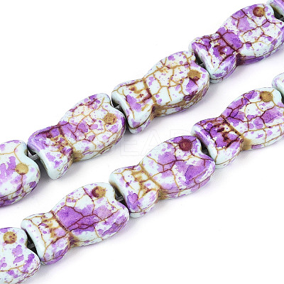 Spray Painted Synthetic Turquoise Beads Strands TURQ-T004-16E-1