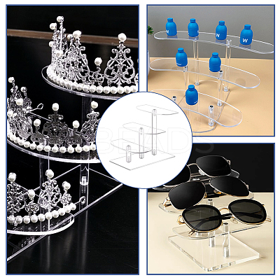 3-Tier Acrylic Action Figure Display Riser Stands ODIS-WH0026-30-1