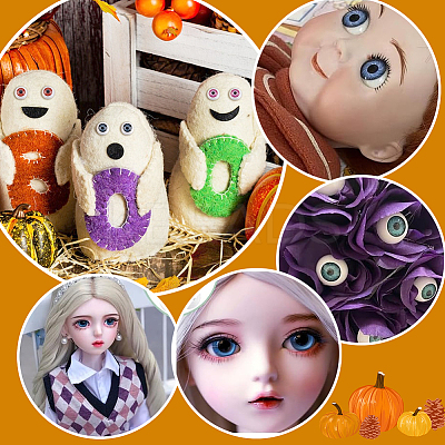 Craft Plastic Doll Eyes DIY-PH0019-63-1