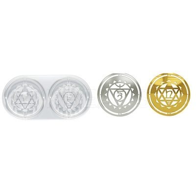Meditation Yoga Pendants Cup Mat Silicone Molds DIY-B056-02B-1