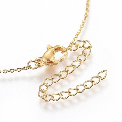 304 Stainless Steel Pendant Necklaces NJEW-O108-14-1