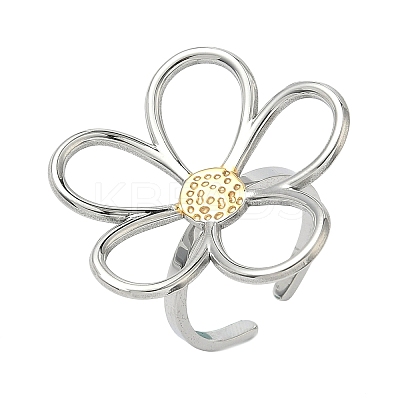 304 Stainless Steel Cuff Open Rings for Women RJEW-P180-04A-1