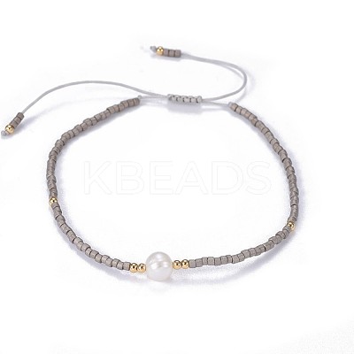 Adjustable Nylon Cord Braided Bead Bracelets BJEW-P256-B01-1