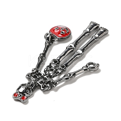 Halloween Alloy Enamel Big Pendant Rhinestone Settings ENAM-G217-01-1