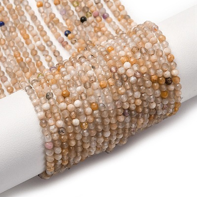 Natural Peach Moonstone Beads Strands G-A276-C12-2mm-1