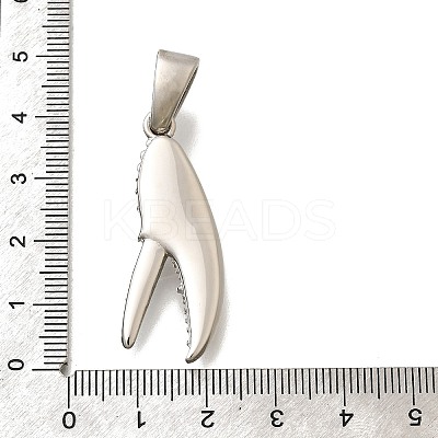 316L Stainless Steel Micro Pave Clear Cubic Zirconia Pendants STAS-S160-01P-1