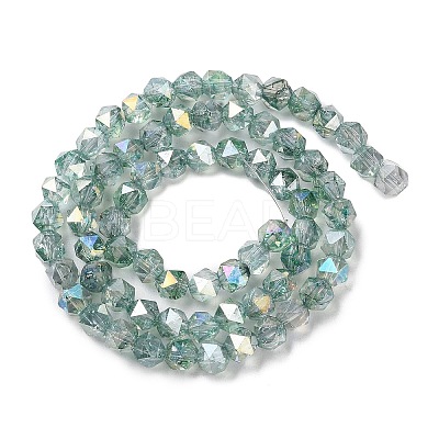 Transparent Electroplate Glass Beads Strands EGLA-F160-01F-1