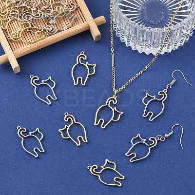 20Pcs 2 Colors Alloy Open Back Bezel Pendants FIND-FS0005-14-1