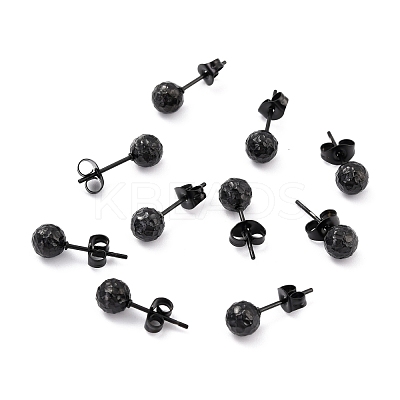 304 Stainless Steel Stud Earring Findings Ion Plating(IP) STAS-I183-09A-EB-1