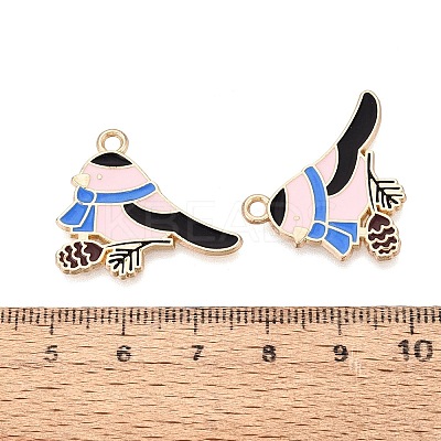 Alloy with Enamel Pendants PALLOY-Q467-03G-02-1