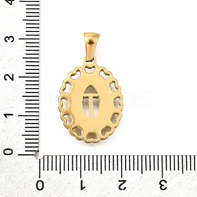 Golden 304 Stainless Steel Pendants STAS-K300-02G-T-1