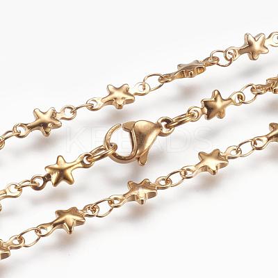 304 Stainless Steel Chain Necklaces STAS-P164-26G-1