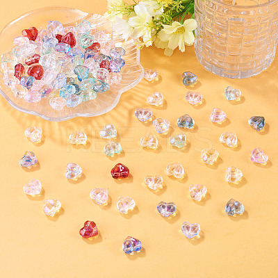 110Pcs 11 Colors Transparent Glass Beads GLAA-TA0004-41-1