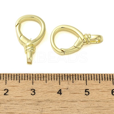 Brass Spring Gate Rings KK-B089-15G-1
