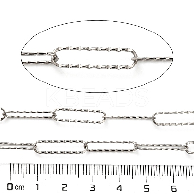 304 Stainless Steel Paperclip Chains CHS-A016-11P-A-1
