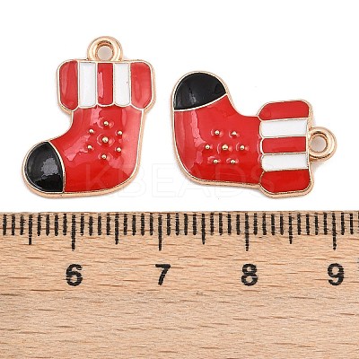 Christmas Theme Alloy Enamel Pendants FIND-I065-02A-KCG-1