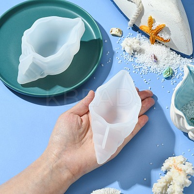 DIY Drip Glue Gypsum Conch Storage Box Decoration Mold Aromatherapy Candle Cup Conch Candle Cup Silicone Mold ST-CJ0021-03-1