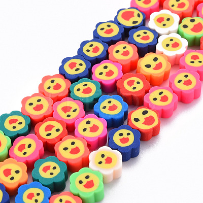 Handmade Polymer Clay Beads Strands X-CLAY-N008-013-1