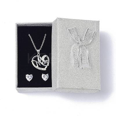Paper Jewelry Organizer Box X-CON-Z005-05A-1