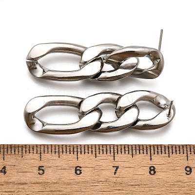 Non-Tarnish 304 Stainless Steel Stud Earrings EJEW-D095-23P-1