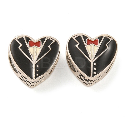 925 Sterling Silver Wedding Suit Shape European Beads FIND-NH0001-10P-1