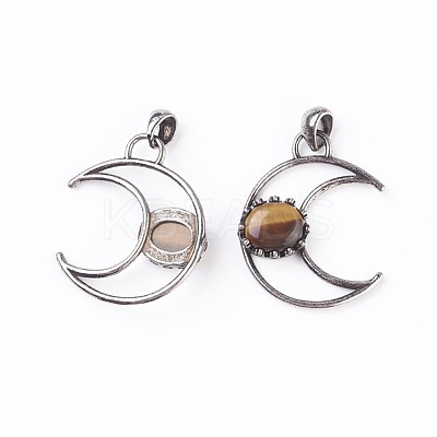 Natural Tiger Eye Pendants G-F639-07H-1