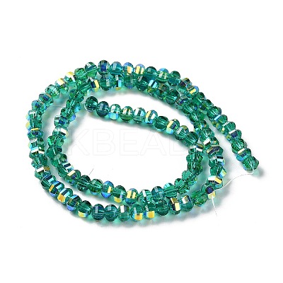 Transparent Electroplate Glass Beads Strands GLAA-Q099-H01-02-1