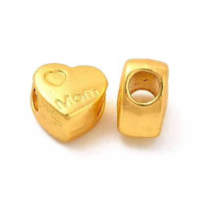 Mother's Day Rack Plating Alloy European Beads PALLOY-F287-37MG-1