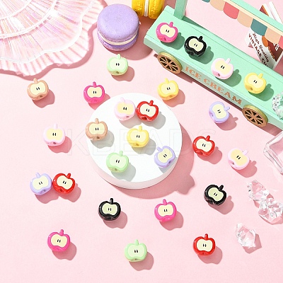 20Pcs Opaque Acrylic Beads OACR-YW0003-58-1