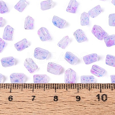 Transparent Spray Painted Glass Seed Beads SEED-L011-10A-18-1