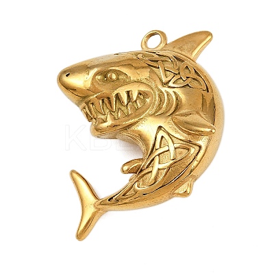 304 Stainless Steel Sea Animal Pendants STAS-P402-05B-G-1
