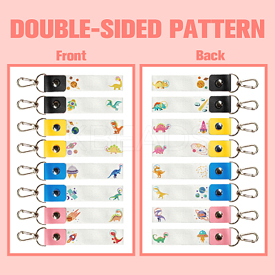 PU Leather & Cotton Name Marker Keychain AJEW-WH0514-021-1