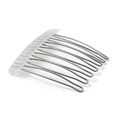 304 Stainless Steel & Plastic Hair Comb Findings MAK-K021-07A-P-1