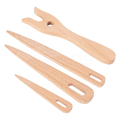 Wooden Knitting Fork and Big Eye Needle Sets TOOL-NB0001-27-1